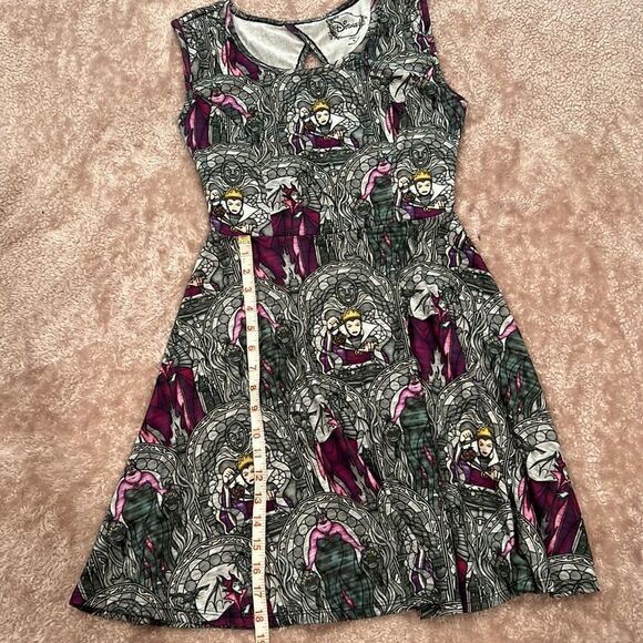 94. Disney Villains Stained Glass Skater Dress Size Small Stretchy - Picture 7 of 7